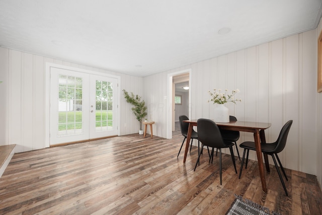 1366 Dyer Rd, Grove City, OH 43123 - dining space with wood finished floors, french doors, and a decorative wall