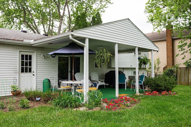 5965 Lucky Charm Dr, Galloway, OH 43119 - rear view of property featuring a yard and a patio area