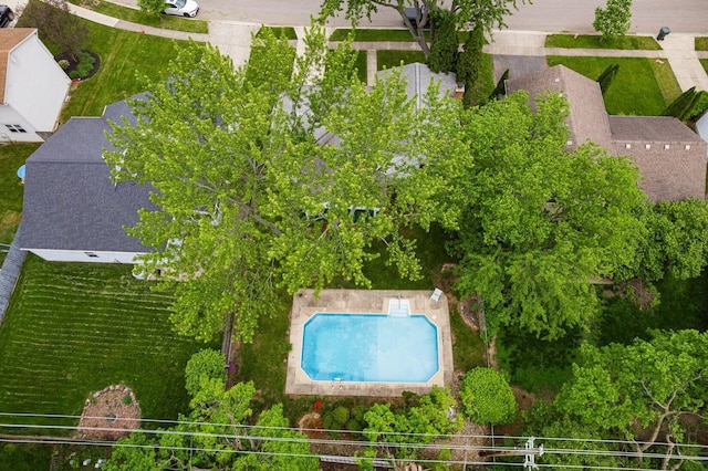 5965 Lucky Charm Dr, Galloway, OH 43119 - bird's eye view of a pool