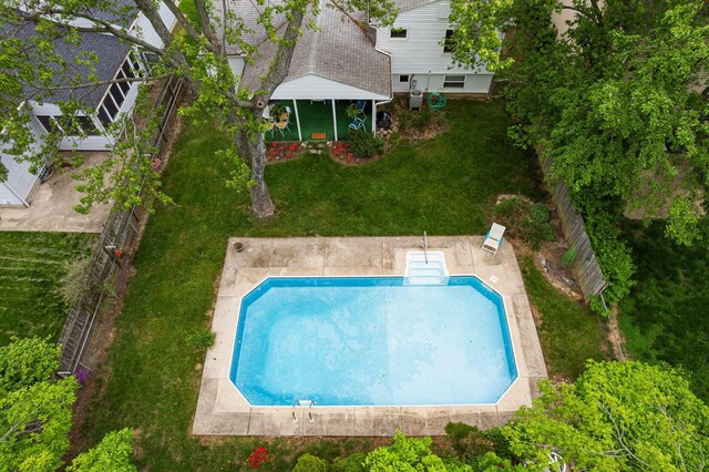 5965 Lucky Charm Dr, Galloway, OH 43119 - aerial view of property and surrounding area with a pool area