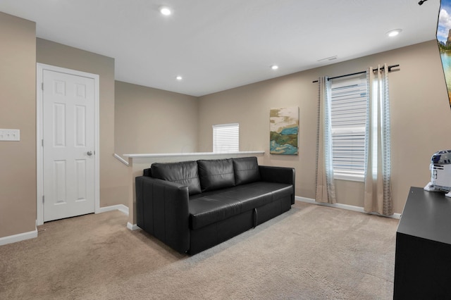 7540 Twisted Bark Dr, Canal Winchester, OH 43110 - living area with light colored carpet and recessed lighting