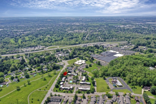 625 Country Club Dr Unit E4, Newark, OH 43055 - aerial perspective of suburban area featuring a heavily wooded area
