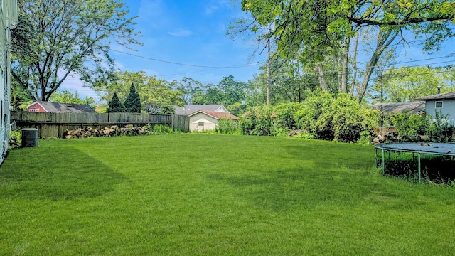 1236 Lindenwood Rd N, Columbus, OH 43229 - view of yard featuring a trampoline and cooling unit