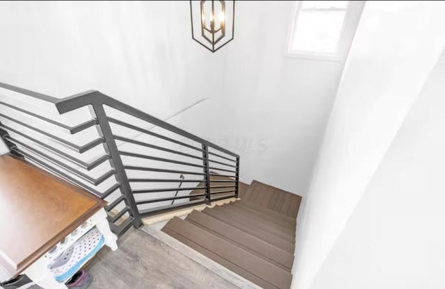 4320 Jacktown Rd, Ostrander, OH 43061 - stairway with wood finished floors
