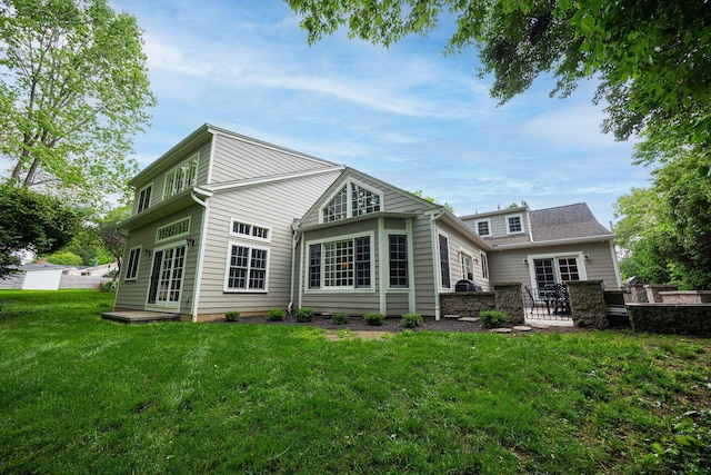 366 W S St, Worthington, OH 43085 - rear view of house with a yard and a patio