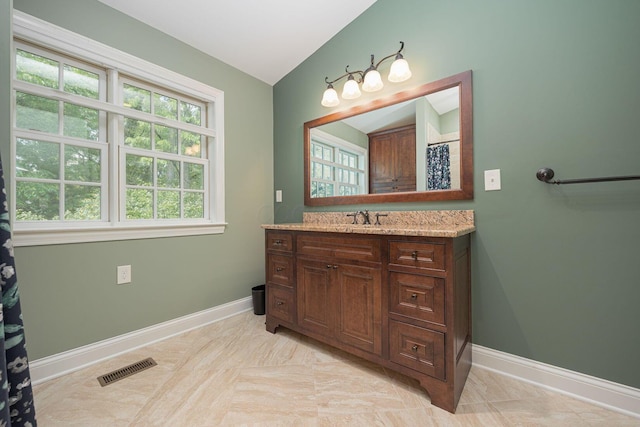 366 W S St, Worthington, OH 43085 - bathroom with vanity and baseboards