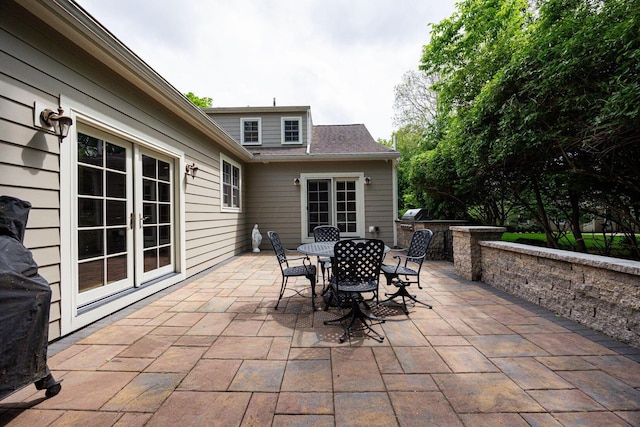 366 W S St, Worthington, OH 43085 - view of patio with outdoor dining space and french doors