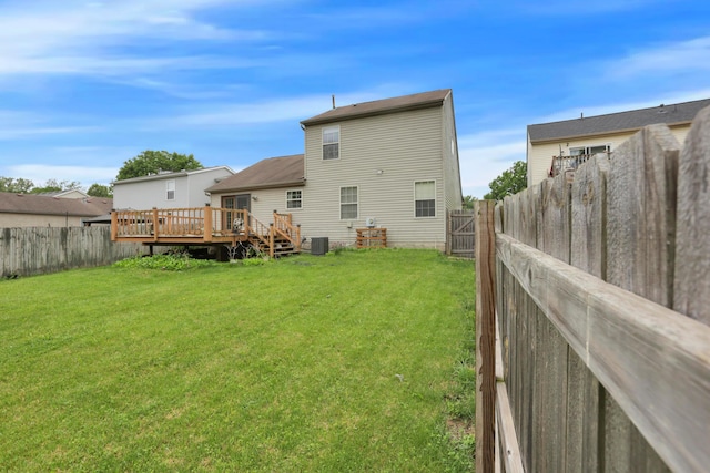 4966 Brice Creek Dr, Canal Winchester, OH 43110 - rear view of house featuring a deck and central AC