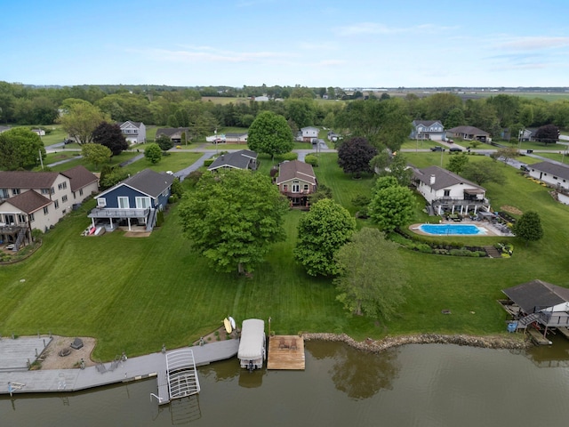 1244 E Choctaw Dr, London, OH 43140 - aerial view of residential area with a nearby body of water