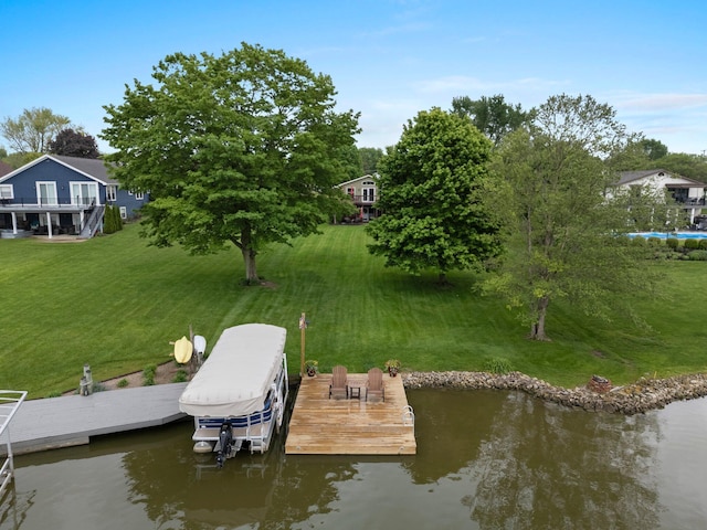 1244 E Choctaw Dr, London, OH 43140 - dock with a yard and a water view