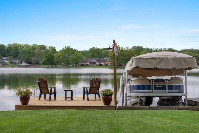 1244 E Choctaw Dr, London, OH 43140 - dock area featuring a water view and a yard