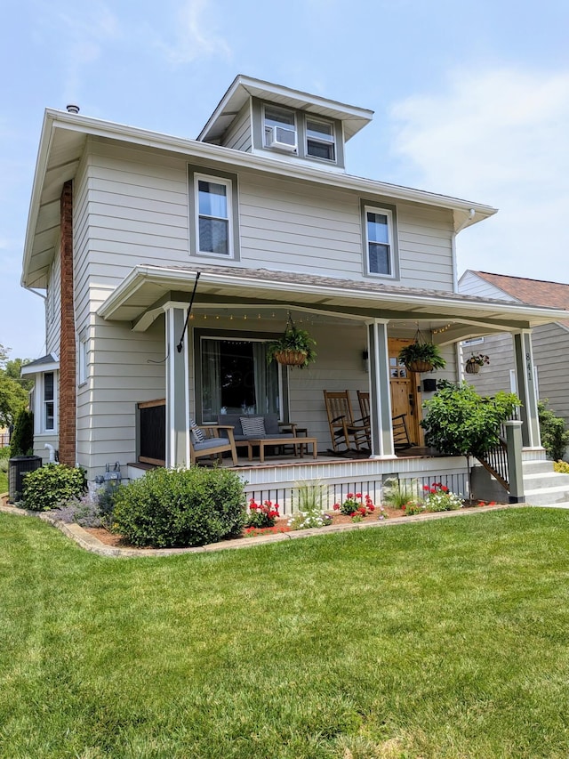 841 E Mulberry St, Lancaster, OH 43130 - view of front of property featuring a porch and a front lawn