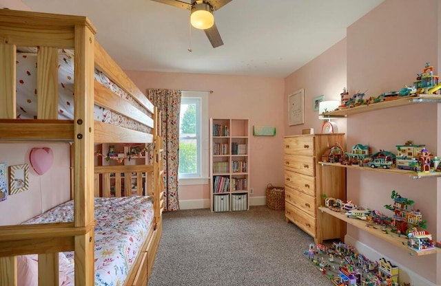 841 E Mulberry St, Lancaster, OH 43130 - carpeted bedroom featuring baseboards and a ceiling fan