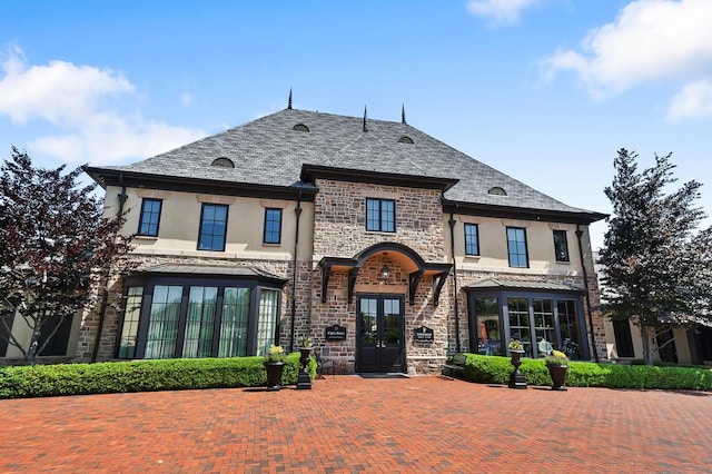4481 Newport Loop E, Grove City, OH 43123 - french provincial home featuring french doors, stucco siding, stone siding, and a high end roof