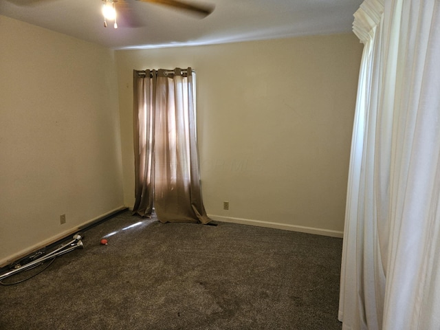 36 Johnson Rd, The Plains, OH 45780 - spare room featuring a ceiling fan, carpet floors, and baseboards