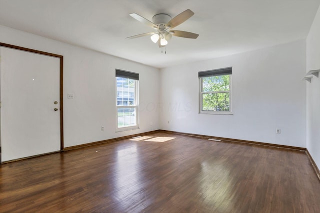 1950-1952 Bairsford Dr, Columbus, OH 43232 - empty room featuring plenty of natural light, wood finished floors, and ceiling fan