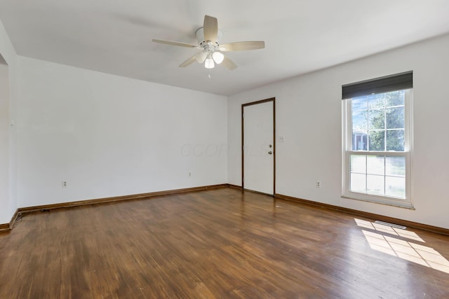1950-1952 Bairsford Dr, Columbus, OH 43232 - unfurnished room featuring wood finished floors, ceiling fan, and baseboards