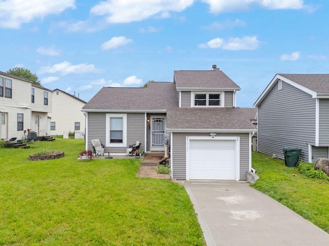 5309 Trillium Ct, Columbus, OH 43230 - tri-level home featuring roof with shingles, an attached garage, a front yard, and concrete driveway