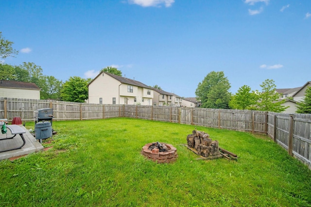 5309 Trillium Ct, Columbus, OH 43230 - view of yard featuring an outdoor fire pit