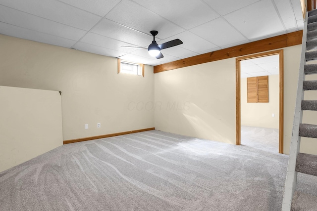 255 Oakview Ct, Pickerington, OH 43147 - basement featuring carpet flooring and stairs