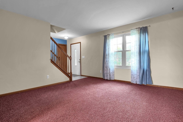 255 Oakview Ct, Pickerington, OH 43147 - carpeted entrance foyer featuring stairs and baseboards