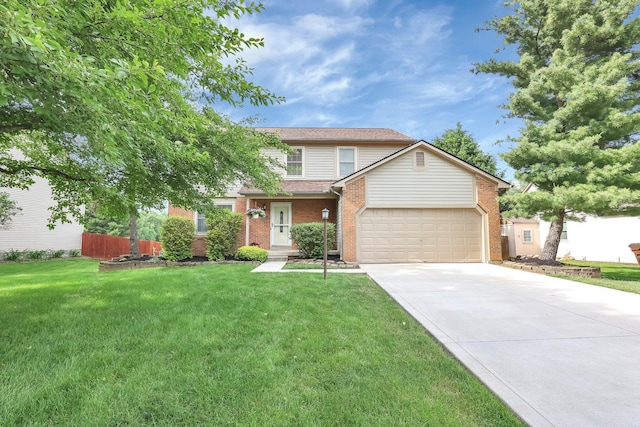 255 Oakview Ct, Pickerington, OH 43147 - traditional home with brick siding, an attached garage, driveway, and roof with shingles