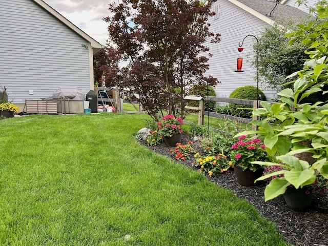 view of grassy yard