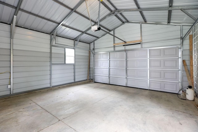 1195 E Whittier St, Columbus, OH 43206 - garage featuring metal wall and a garage door opener