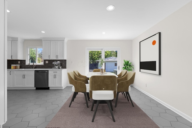 270 S Kellner Rd, Columbus, OH 43209 - dining room with recessed lighting, baseboards, and light tile patterned flooring