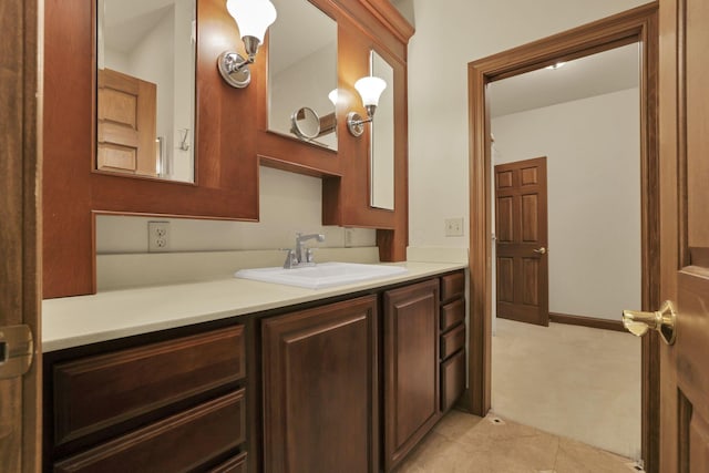 1200 Willow Rd, Springfield, OH 45502 - bathroom featuring vanity and tile patterned flooring