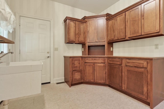 1200 Willow Rd, Springfield, OH 45502 - kitchen with brown cabinets