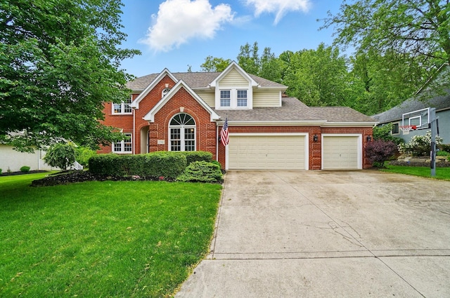 5741 Ridgewood Ave, Westerville, OH 43082 - traditional-style home featuring a front yard, brick siding, driveway, and an attached garage
