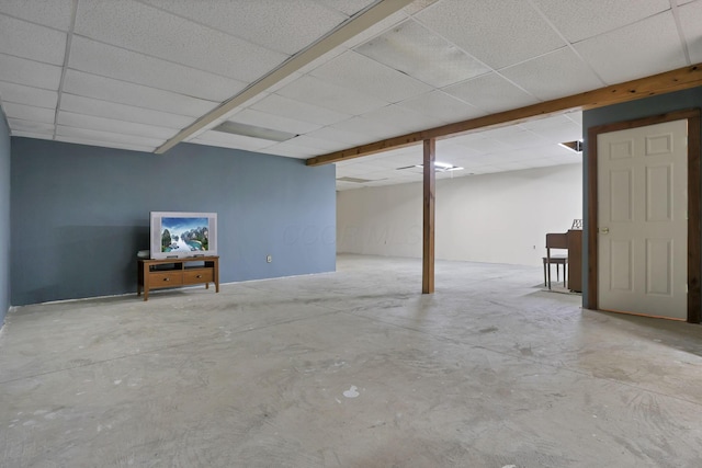 7760 Township Rd 177, Fredericktown, OH 43019 - finished below grade area featuring a drop ceiling