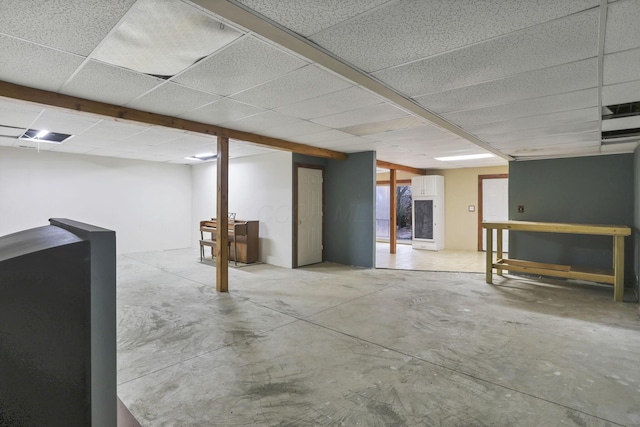 7760 Township Rd 177, Fredericktown, OH 43019 - finished basement with a drop ceiling