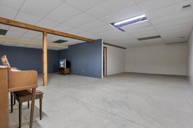 7760 Township Rd 177, Fredericktown, OH 43019 - finished basement with a drop ceiling