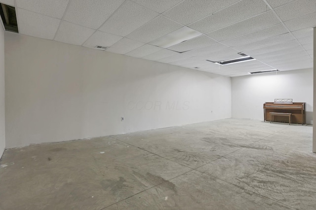 7760 Township Rd 177, Fredericktown, OH 43019 - below grade area with a paneled ceiling