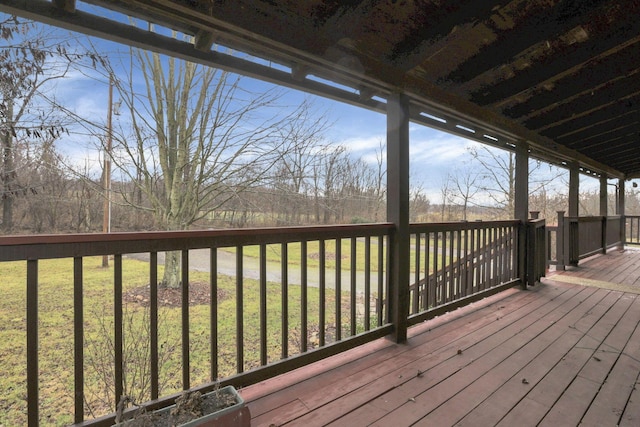 7760 Township Rd 177, Fredericktown, OH 43019 - wooden terrace featuring a lawn