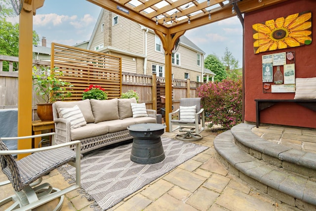 2454 Seneca Park Pl, Columbus, OH 43209 - view of patio / terrace featuring an outdoor hangout area and a pergola
