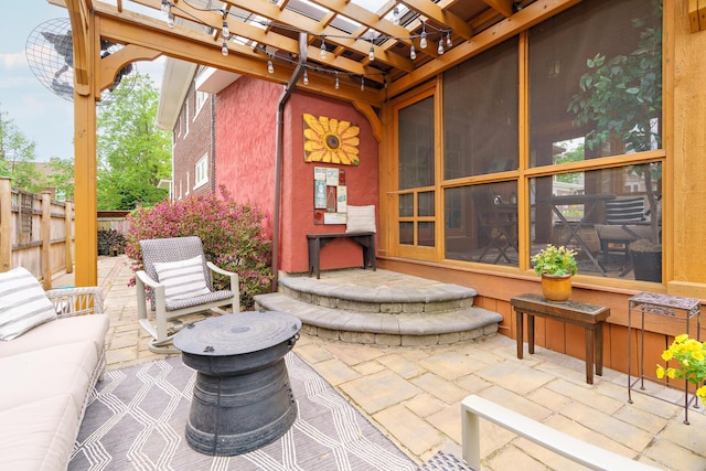 2454 Seneca Park Pl, Columbus, OH 43209 - view of patio with a pergola