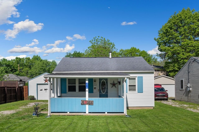 316 Hensley St, Galion, OH 44833 - view of front facade with a detached garage and covered porch