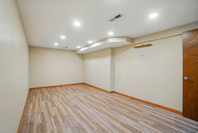 127 Saint Michelle St Unit 35B, Columbus, OH 43085 - spare room featuring light wood-style floors, recessed lighting, and baseboards