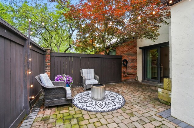 127 Saint Michelle St Unit 35B, Columbus, OH 43085 - fenced backyard featuring a patio