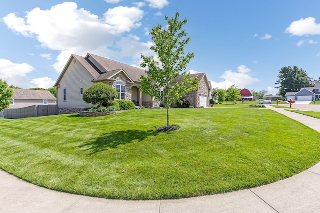 2036 Amber Wood Pl, Lancaster, OH 43130 - view of front of property with stone siding and an attached garage