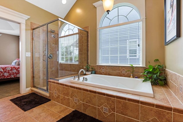 2036 Amber Wood Pl, Lancaster, OH 43130 - ensuite bathroom featuring a garden tub and a shower stall