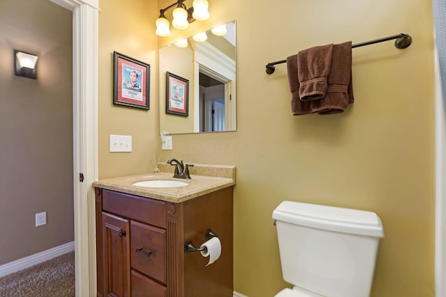 2036 Amber Wood Pl, Lancaster, OH 43130 - bathroom with vanity, toilet, and baseboards