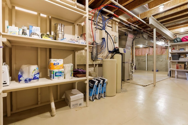 2036 Amber Wood Pl, Lancaster, OH 43130 - unfinished below grade area featuring a water softener system