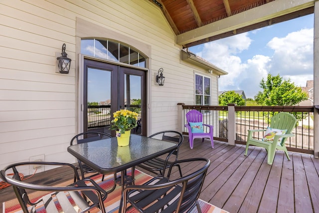 2036 Amber Wood Pl, Lancaster, OH 43130 - wooden terrace featuring outdoor dining area