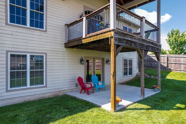 2036 Amber Wood Pl, Lancaster, OH 43130 - view of patio with a deck and french doors