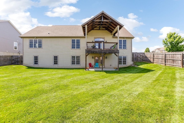 2036 Amber Wood Pl, Lancaster, OH 43130 - rear view of property with a patio area and a balcony