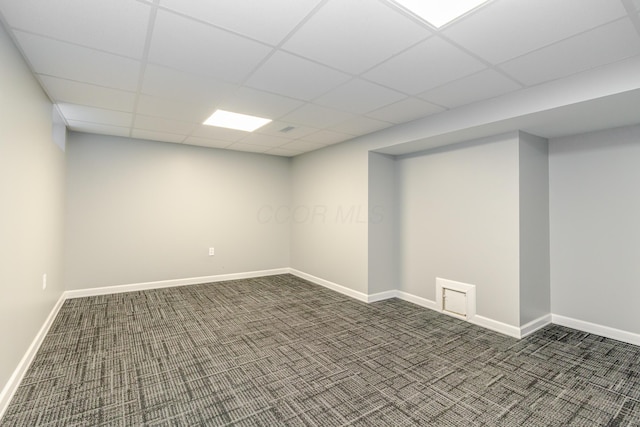 162 E Morrill Ave, Columbus, OH 43207 - finished below grade area with carpet floors, baseboards, and a drop ceiling